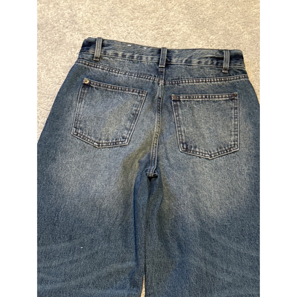 KBB by Kahlana Barfield Brown Lynnox Barrel Leg Jeans Dark Wash Womens 4 30x31 - Picture 5 of 8